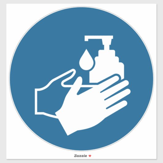 Sticker Utiliser le désinfectant à main (Feuille)