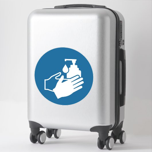 Sticker Utiliser le désinfectant à main (Sur valise)