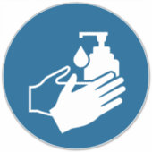 Sticker Utiliser le désinfectant à main (Devant)