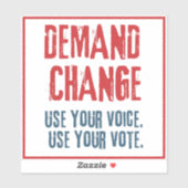 Sticker Utiliser votre voix et votre vote pour changer la  (Feuille)