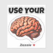 Sticker Utilisez Votre Cerveau, (Feuille)