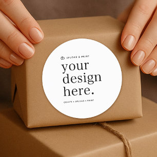 Sticker Uw ontwerp upload 3" rond