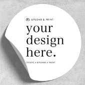 Sticker Uw ontwerp uploaden 3" Rond