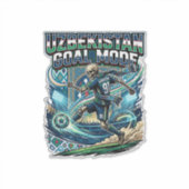Sticker Uzbekistan Mode de but squelette attaquant Nations (Devant)