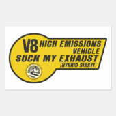 Sticker V8 SUV (Jaune) 4 pack (Devant)