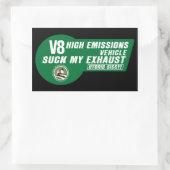 Sticker V8 SUV (Vert sur Noir) 4 pack (Sac)