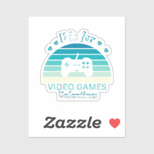 Sticker V pour jeux vidéo pas pour la Saint-Valentin - Drô