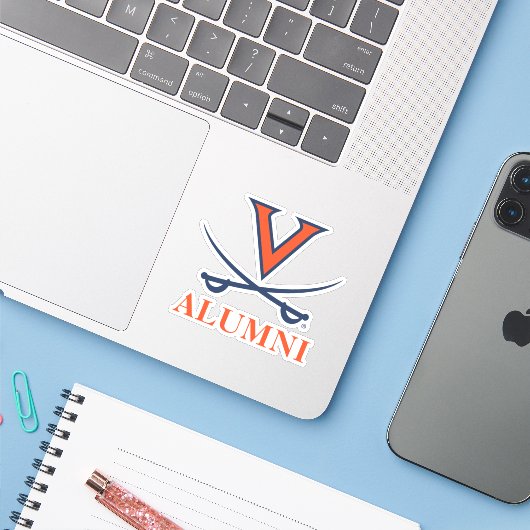 Sticker V Sabre Alumni (Ordinateur portable avec iPhone)