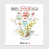 Sticker Vacances de Noël Cocktails Rendre les esprits bril (Feuille)