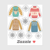 Sticker Vacances de Noël moches mais mignonnes (Feuille)