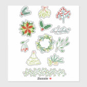 Sticker Vacances d'hiver (Feuille)