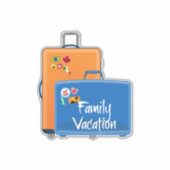 Sticker Vacances en famille, Valises prêtes, (Devant)