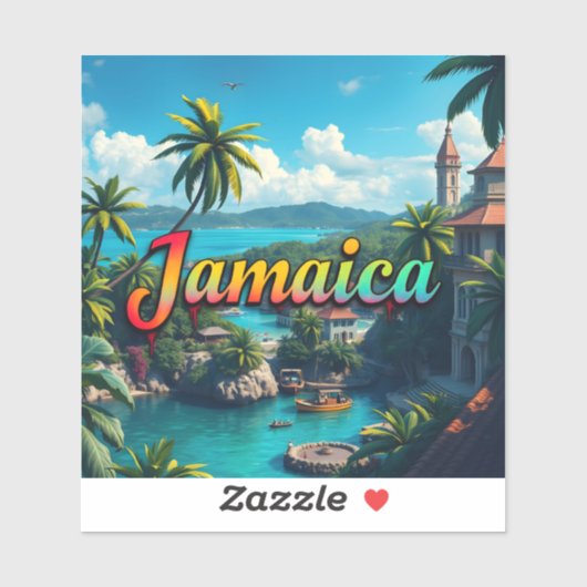Sticker Vacances en Jamaïque (Feuille)