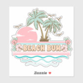Sticker Vacances estivales Plage tropicale Vie (Feuille)