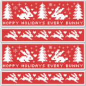 Sticker Vacances Hoppy Chaque Lapin Mignonne Lapins Sticke (Devant)