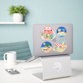 Sticker Vacances tropicales Beach Life (Ordinateur portable sur le bureau)