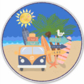 Sticker Vacances tropicales Vacances Plage (Devant)