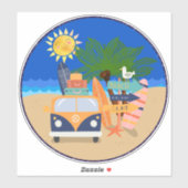 Sticker Vacances tropicales Vacances Plage (Feuille)