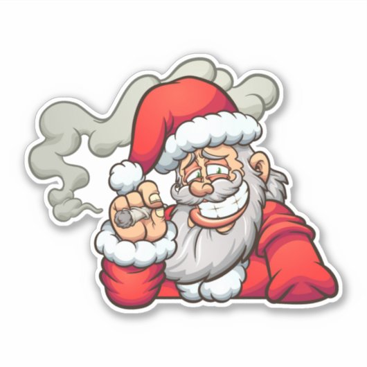 Sticker Vacances Zombie - Père Noël (Devant)