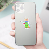 Sticker Vaccination au chat avec seringue (Téléphone)