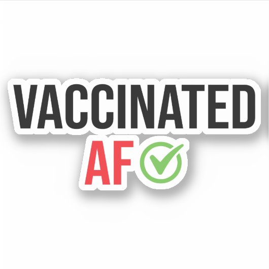 Sticker Vacciné, Vacciné AF (Devant)