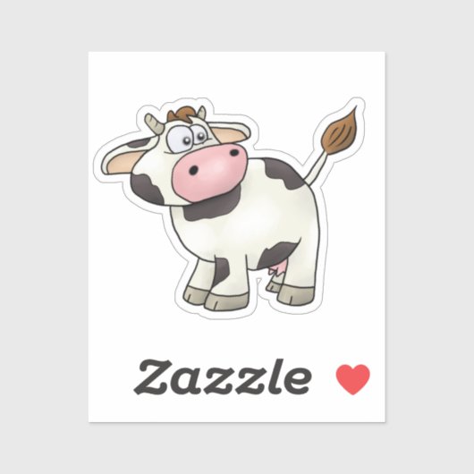 Sticker Vache (Feuille)