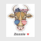 Sticker Vache américaine (Feuille)