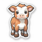 Sticker Vache caricaturale (Recto)