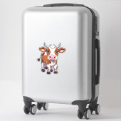 Sticker Vache charmante au dessin (Sur valise)