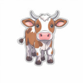 Sticker Vache charmante au dessin (Devant)