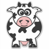 Sticker Vache charmante au dessin (Devant)