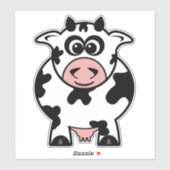 Sticker Vache charmante au dessin (Feuille)