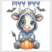 Sticker Vache de Halloween Moo Boo (Feuille)
