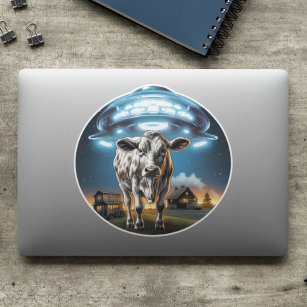Sticker Vache de navire spatial UFO