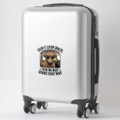 Sticker Vache des Highlands drôle ne regarde pas en arrièr (Sur valise)