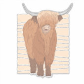 Sticker Vache des Highlands Écossaise  (Devant)