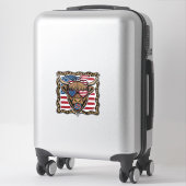 Sticker Vache écossaise patriotique graphique de drapeau v (Sur valise)