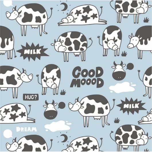 Sticker Vache et lait (Devant)