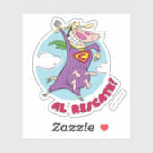 Sticker Vache et poulet Super Vache Al Rescate! (Feuille)