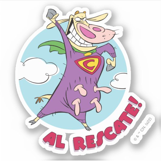 Sticker Vache et poulet Super Vache Al Rescate! (Devant)