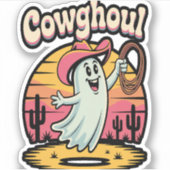 Sticker Vache Ghoul Halloween Éffrayant (Devant)