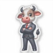 Sticker vache, grosse vache à boeufs (Devant)