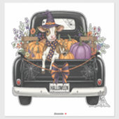 Sticker Vache Halloween Highland (Feuille)