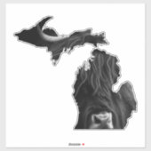 Sticker Vache Highland du Michigan (Feuille)