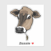 Sticker Vache jersey Brown (Feuille)