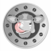 Sticker Vache lécher le nez (Devant)