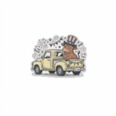 Sticker Vache patriotique conception vectorielle de camion (Devant)