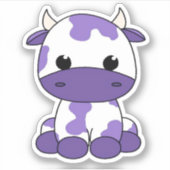 Sticker Vache pourpre T-shirt surdimensionné_1 (Devant)