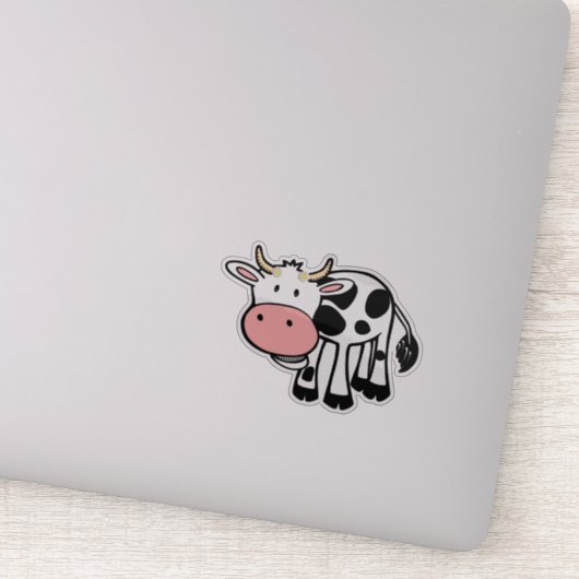 Sticker Vache souriante avec marguerites (Détail)
