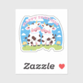 Sticker Vaches jolies (Feuille)